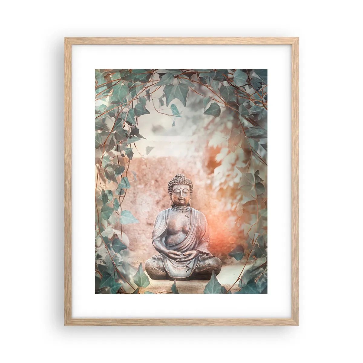 Poster in light oak frame - Joyful Harmony - 40x50 cm