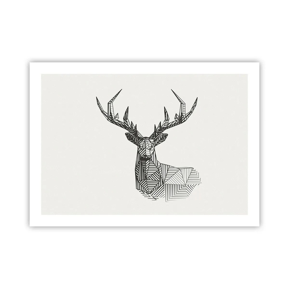 Poster - Derr in Cubist Style - 70x50 cm