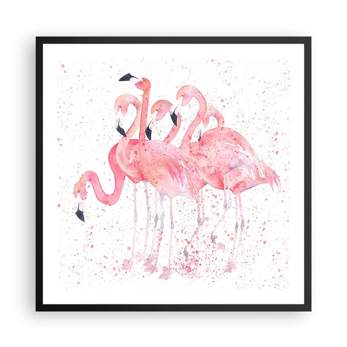 Poster in black frame - Pink Power - 60x60 cm