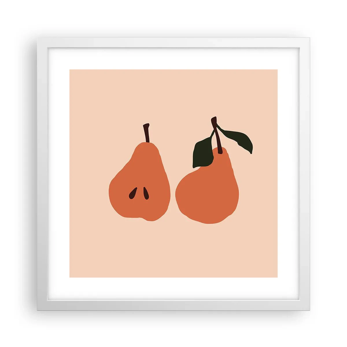 Poster in white frmae - Overly Sweet - 40x40 cm