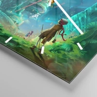 Clock face with lines