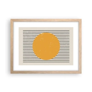 Poster in light oak frame - Power of Simplicity - 40x30 cm
