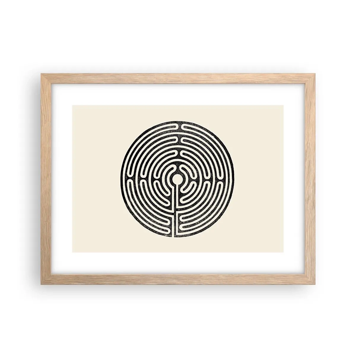 Poster in light oak frame - Mysterious Order - 40x30 cm