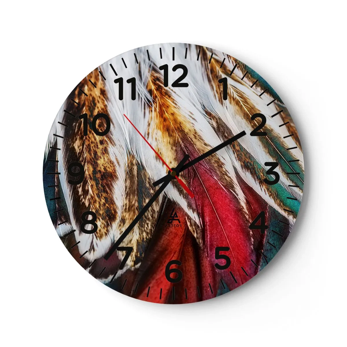 Wall clock - Clock on glass - Secrets of Flight - 40x40 cm