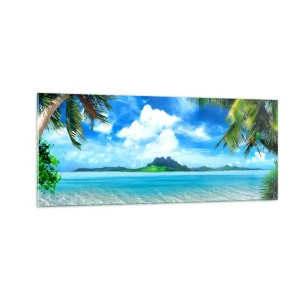 Glass picture - Blue Tropics - 100x40 cm
