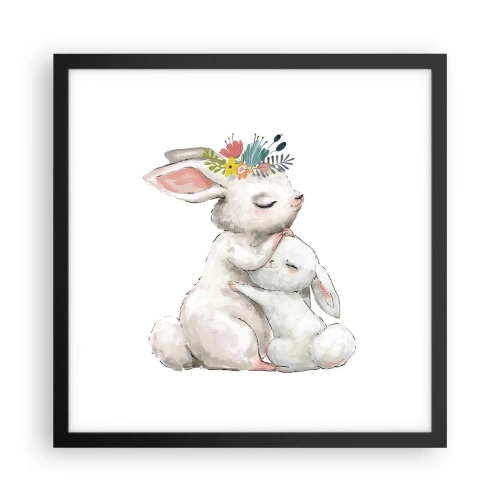 Poster in black frame - There's No Place Like at Mum's - 40x40 cm