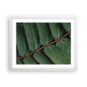 Poster in white frmae - In Green Rhythm - 50x40 cm