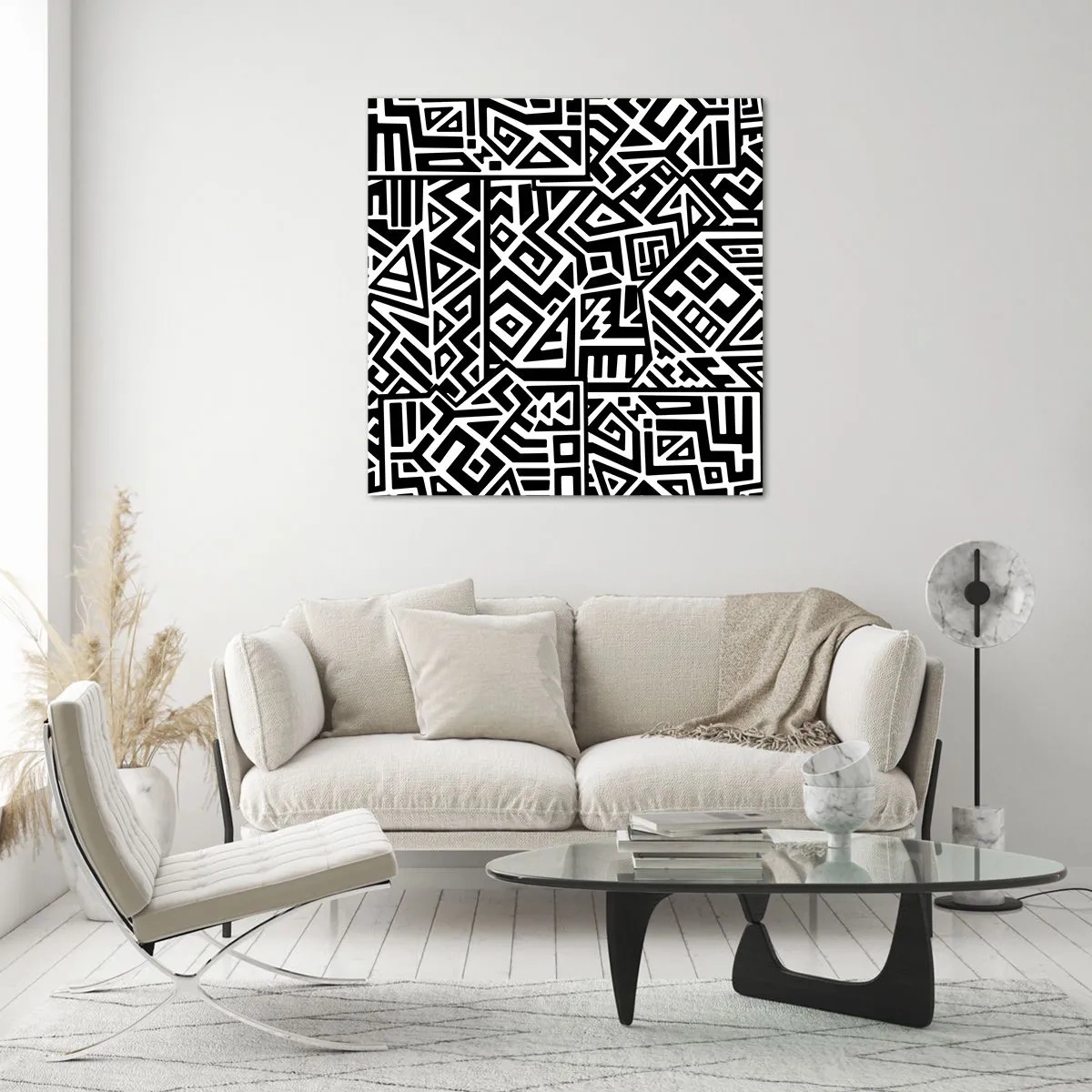 Glass picture - Precolumbian Composition - 60x60 cm