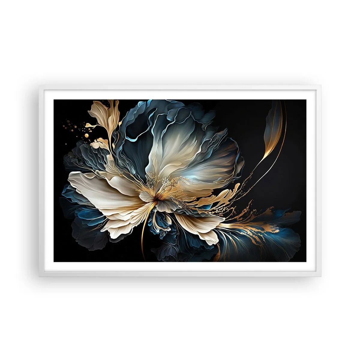 Poster in white frmae - Fairy Tale World of Ferns - 91x61 cm