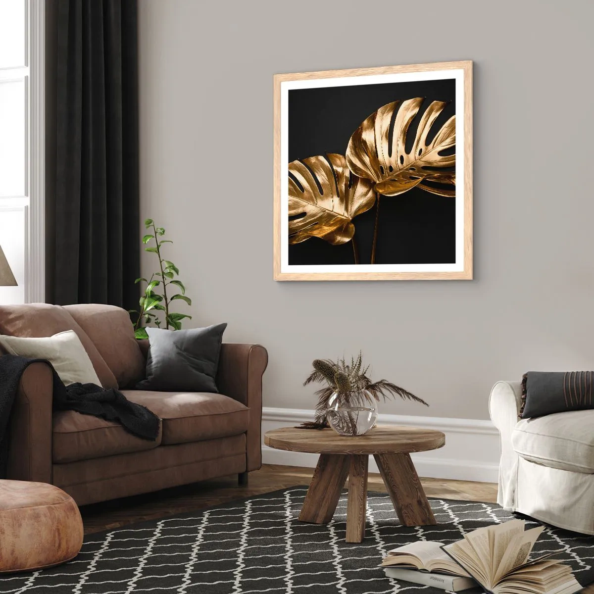Poster in light oak frame - Tresaures of Nature - 50x50 cm