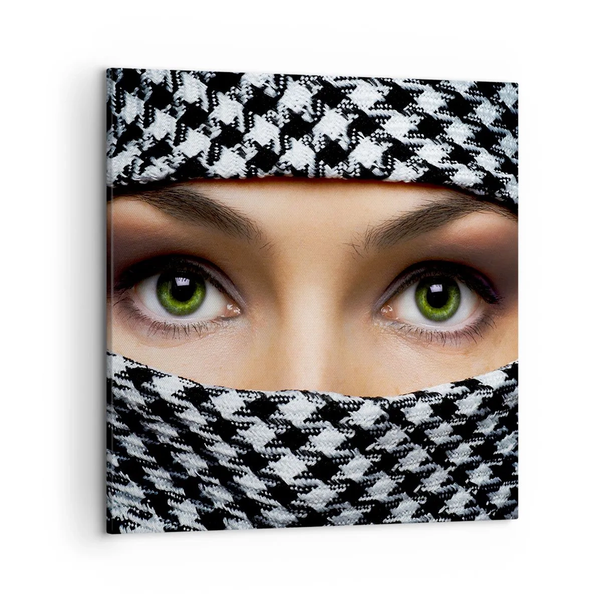 Canvas picture - Portrait of Head-scarfed Beauty - 50x50 cm