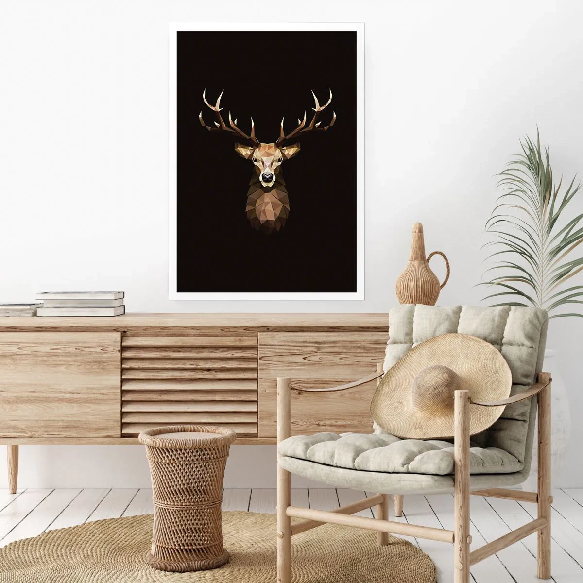 Poster - Cubist Deer - 40x50 cm