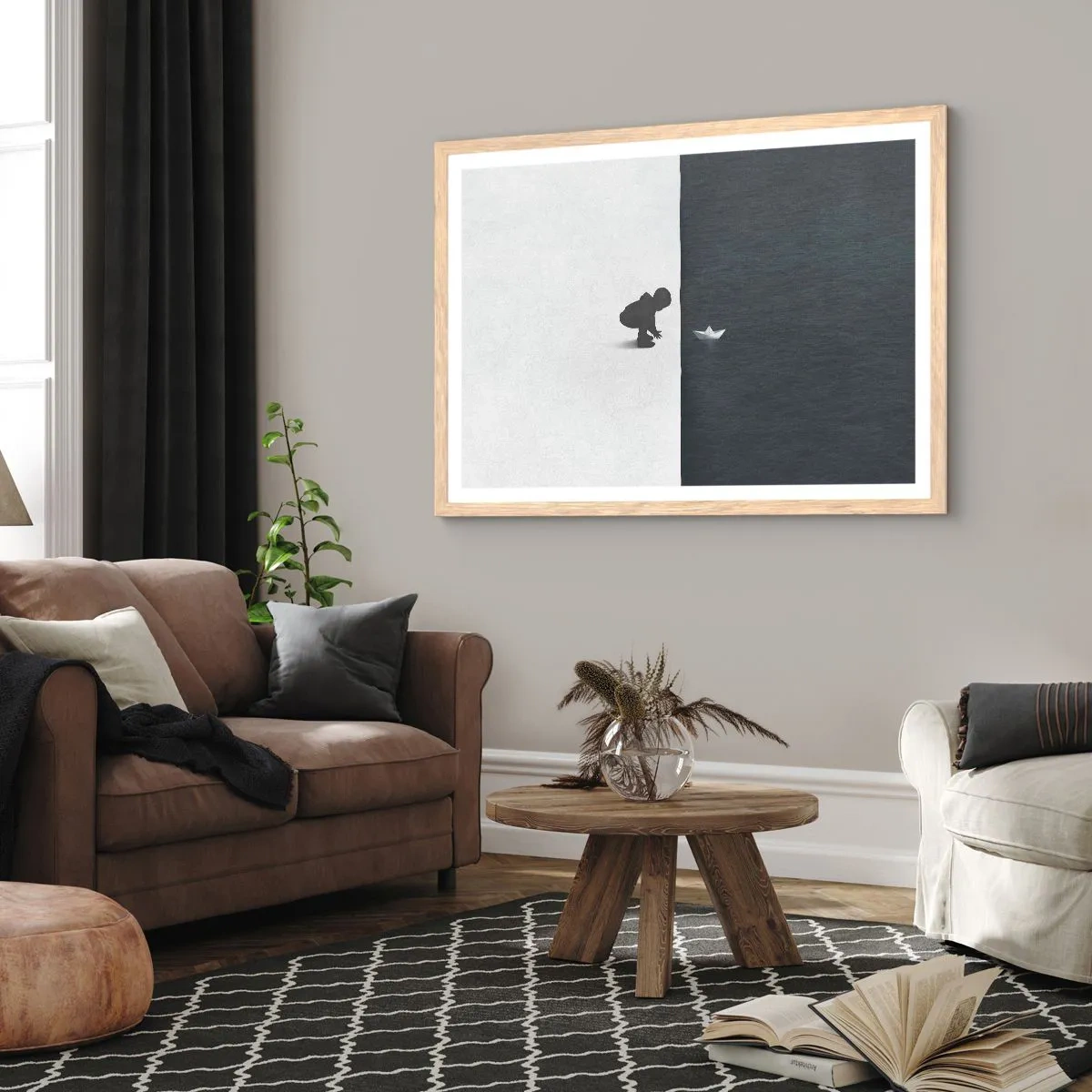 Poster in light oak frame - Big Voyage - 91x61 cm