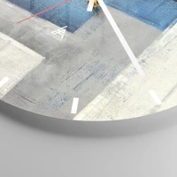 Clock face with lines