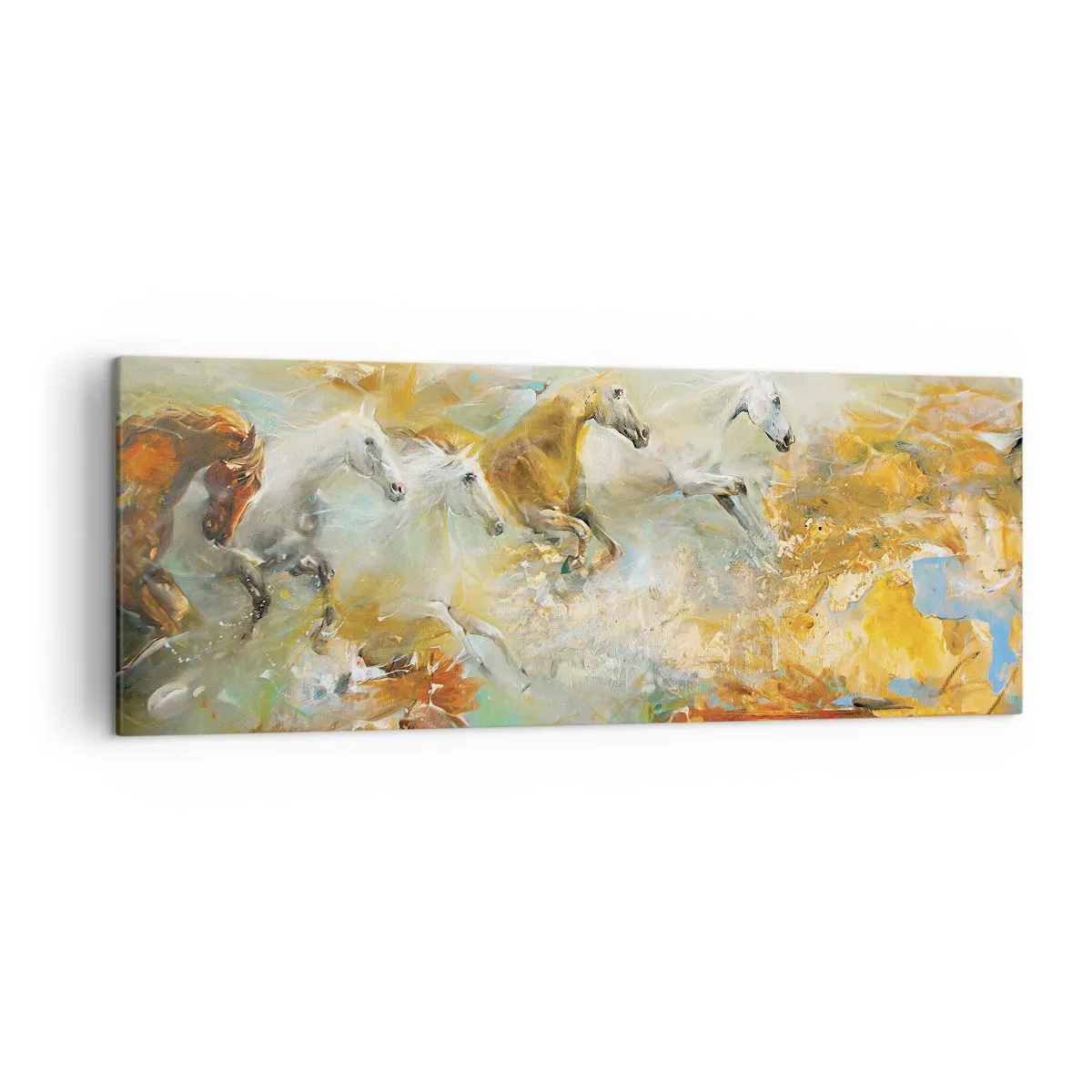 Canvas picture - Gallopping through the World - 140x50 cm