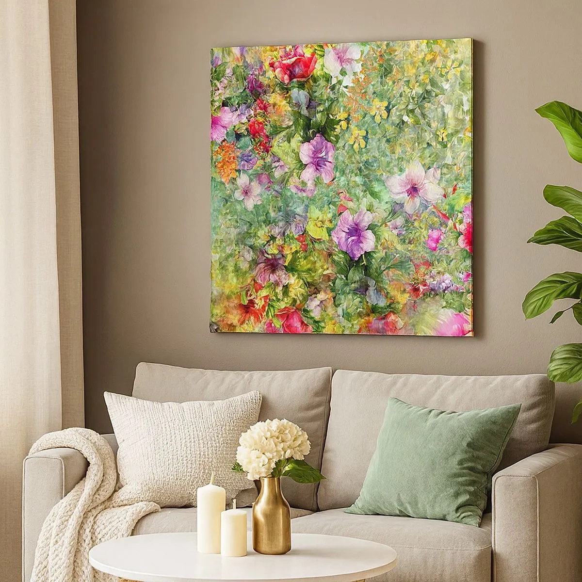 Canvas picture - Lost in the Flowers - 30x30 cm
