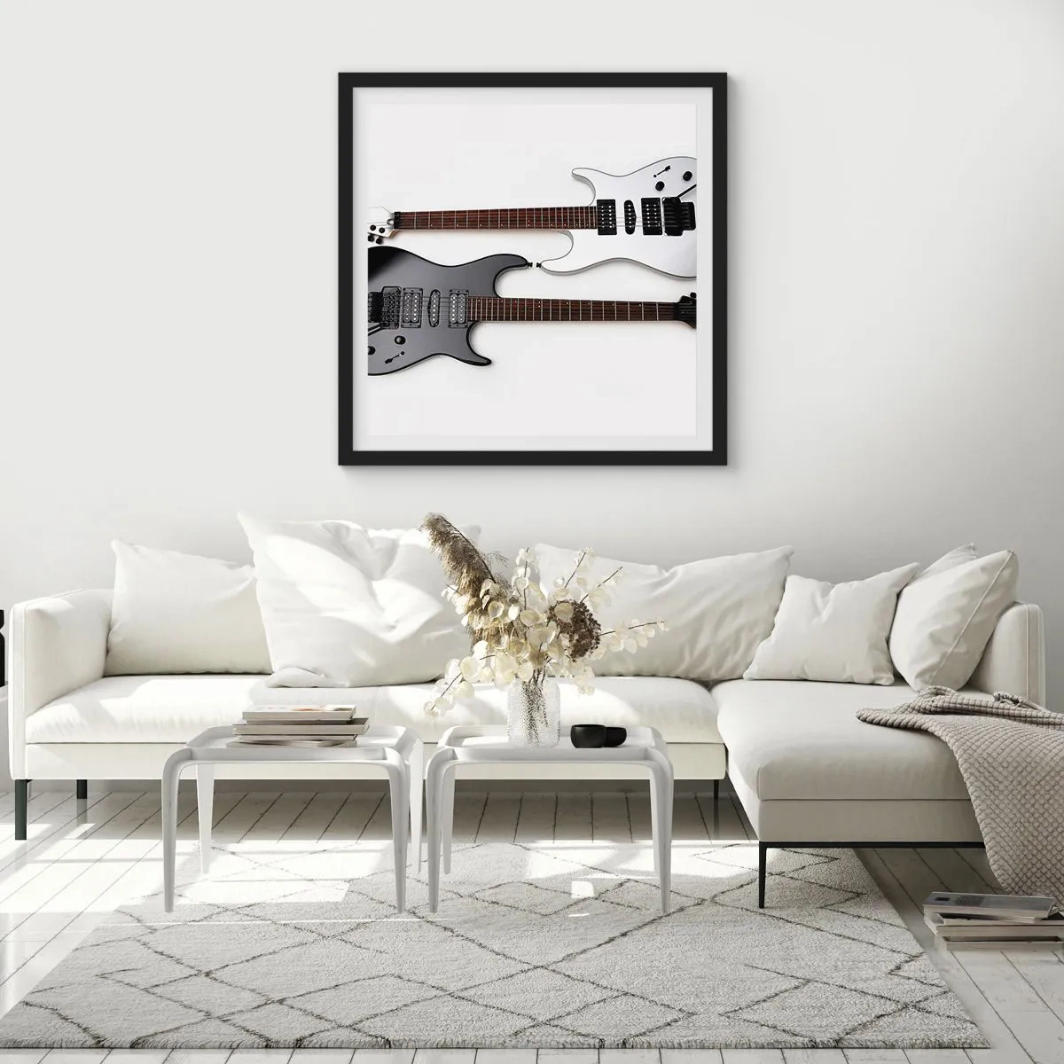 Poster in black frame - Harmony of Shapes - 50x50 cm