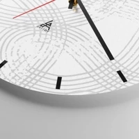 Clock face with lines