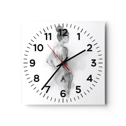 Wall clock - Clock on glass - Pretty As a Picture - 40x40 cm