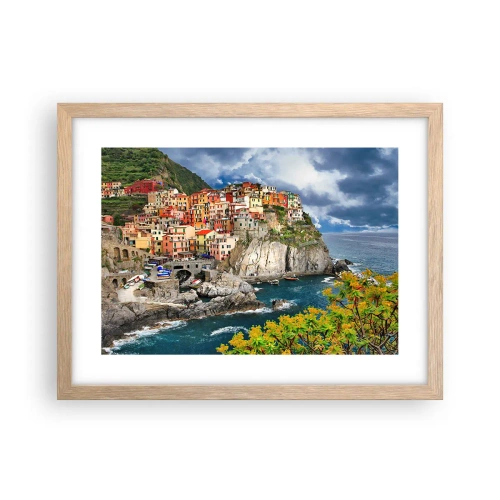 Poster in light oak frame - Hugging the Rocks - 40x30 cm