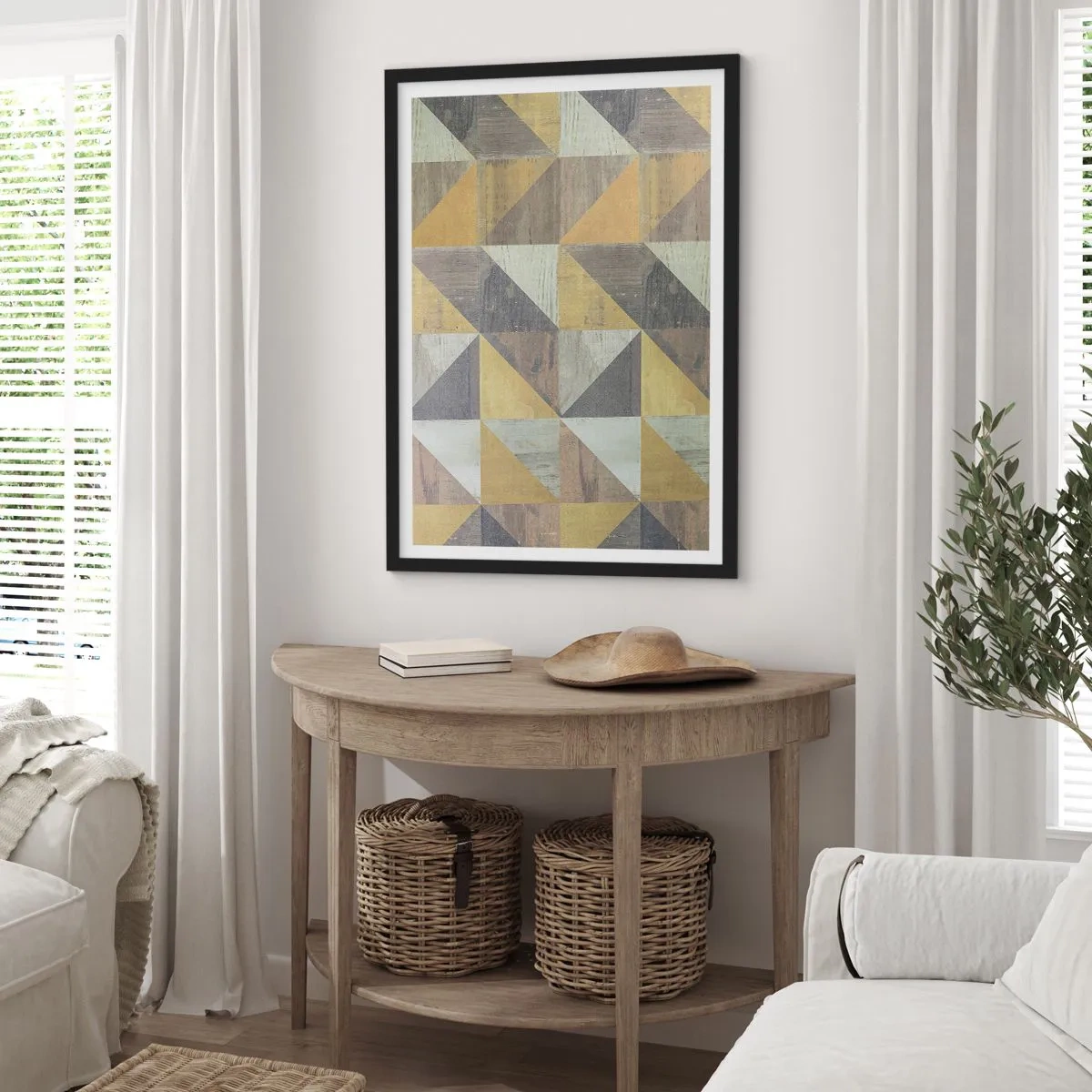 Poster in black frame - The Art. of Triangles - 40x50 cm