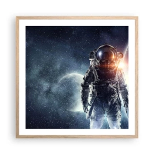 Poster in light oak frame - Space Adventure - 60x60 cm