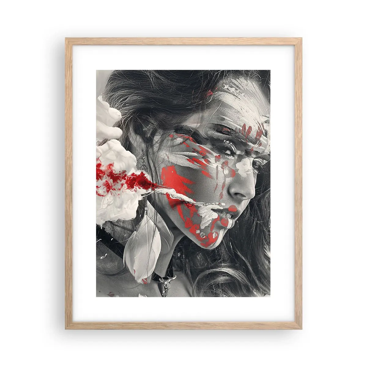 Poster in light oak frame - Smoke of Absurdity - 40x50 cm