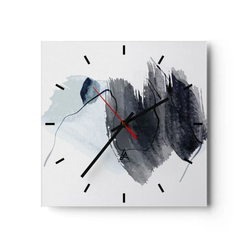 Wall clock - Clock on glass - Intensity and Movement - 30x30 cm