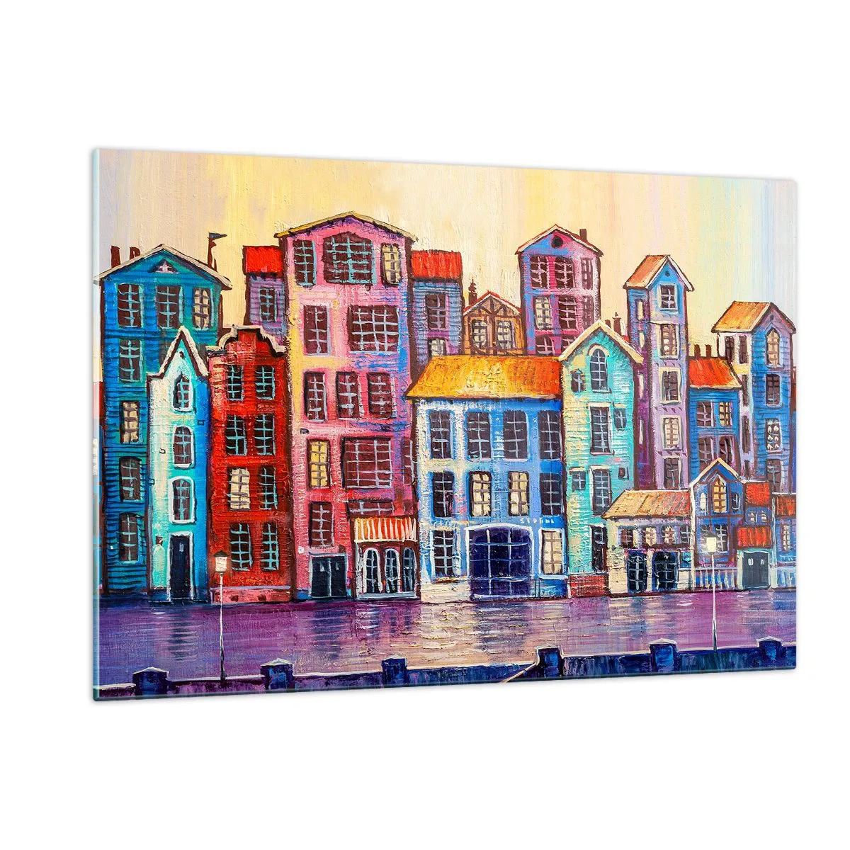 Glass picture - City Like From a Fairytale - 120x80 cm