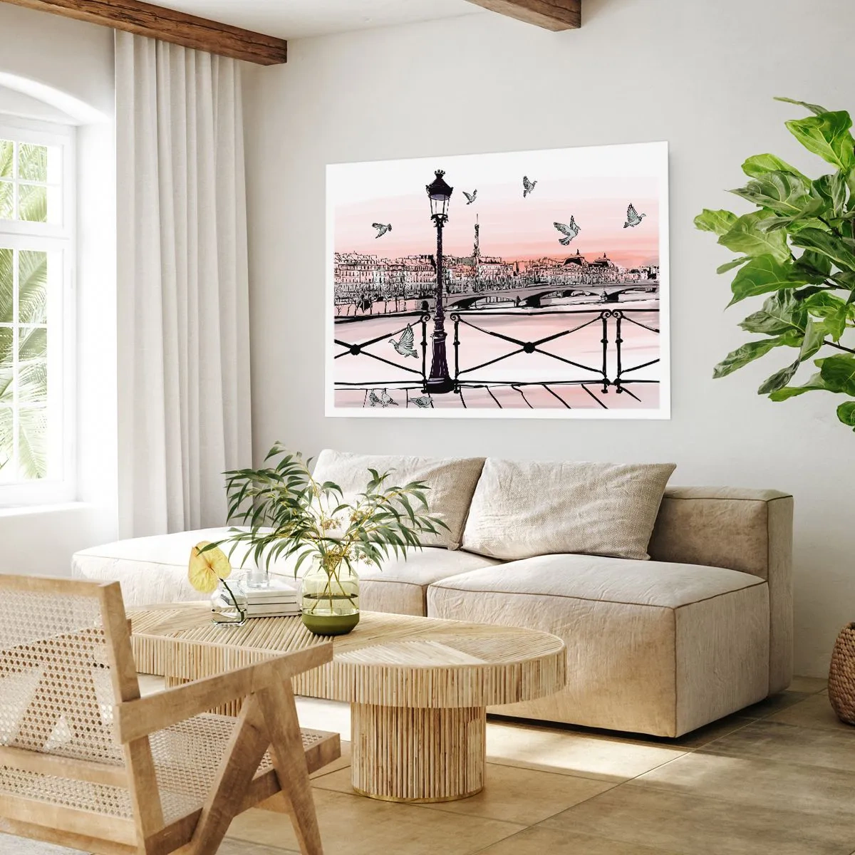 Poster - Over the Roofs of Paris - 50x40 cm