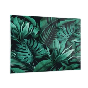 Glass picture - Depth of Tropical Green - 100x70 cm