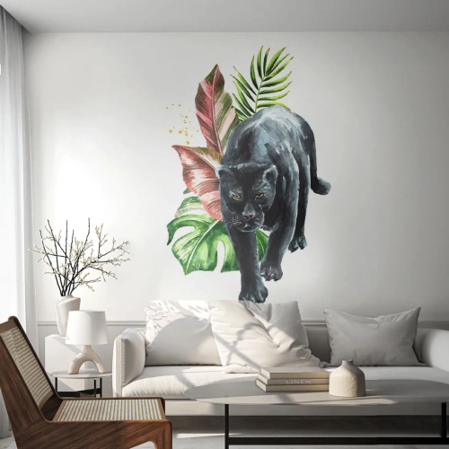 Photo Wallpaper Standard Eco - Wilderness of the Heart - Black Panther, Animals, Nature - 250x175 cm