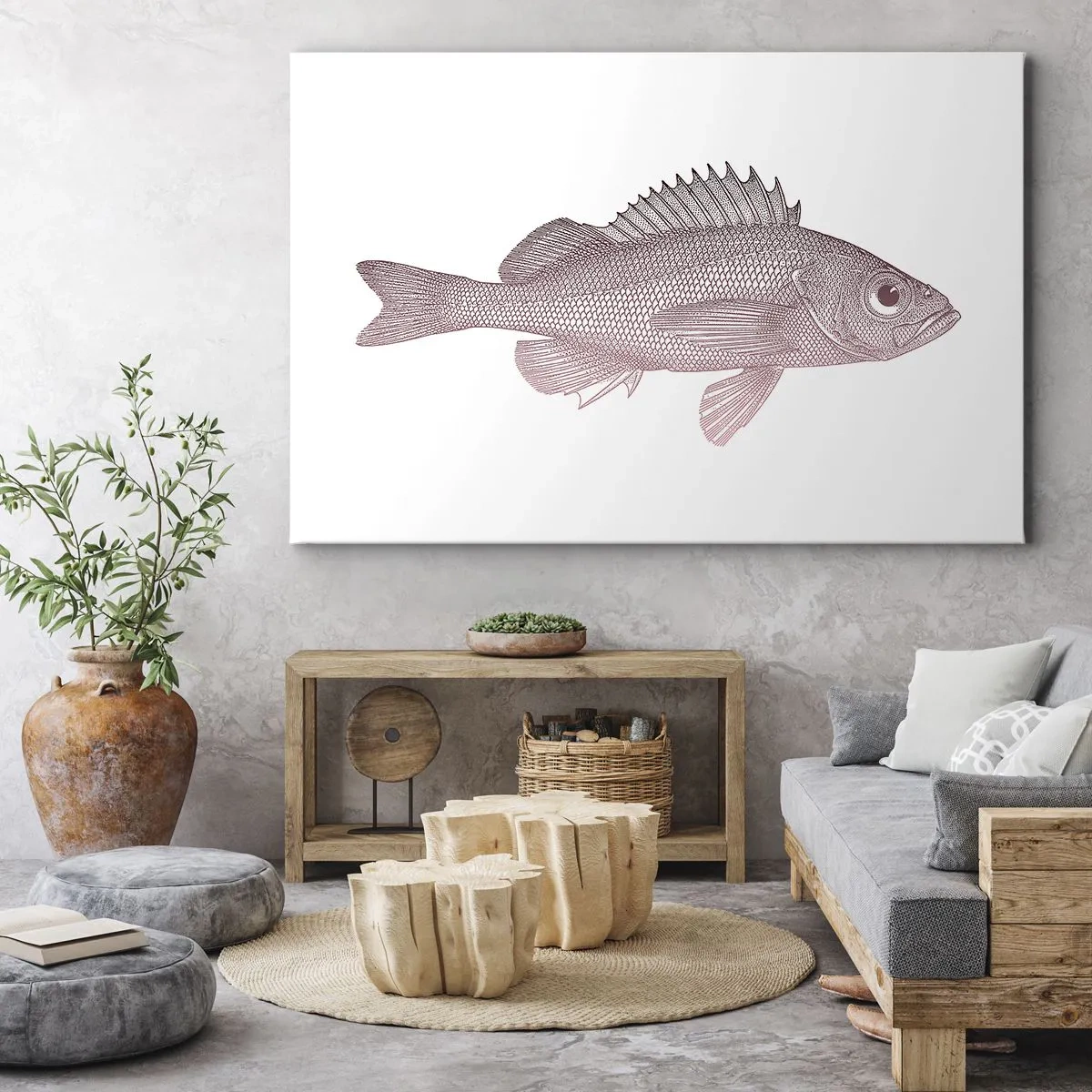 Canvas picture - Big-eyed Fish - 120x80 cm