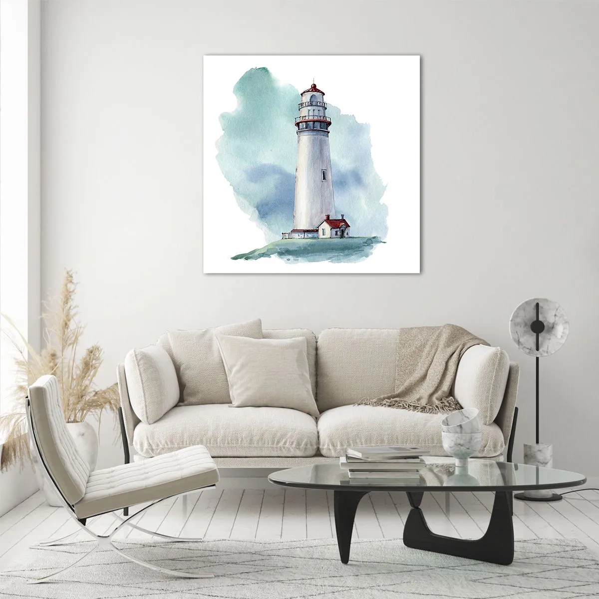 Glass picture - Gentle Sister of Blue - 50x50 cm