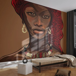 Photo Wallpaper Standard Eco - Ebony Venus - Woman, Africa, Culture - 400x280 cm