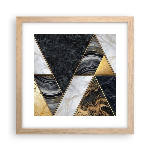 Poster in light oak frame - Stone on Stone - 30x30 cm