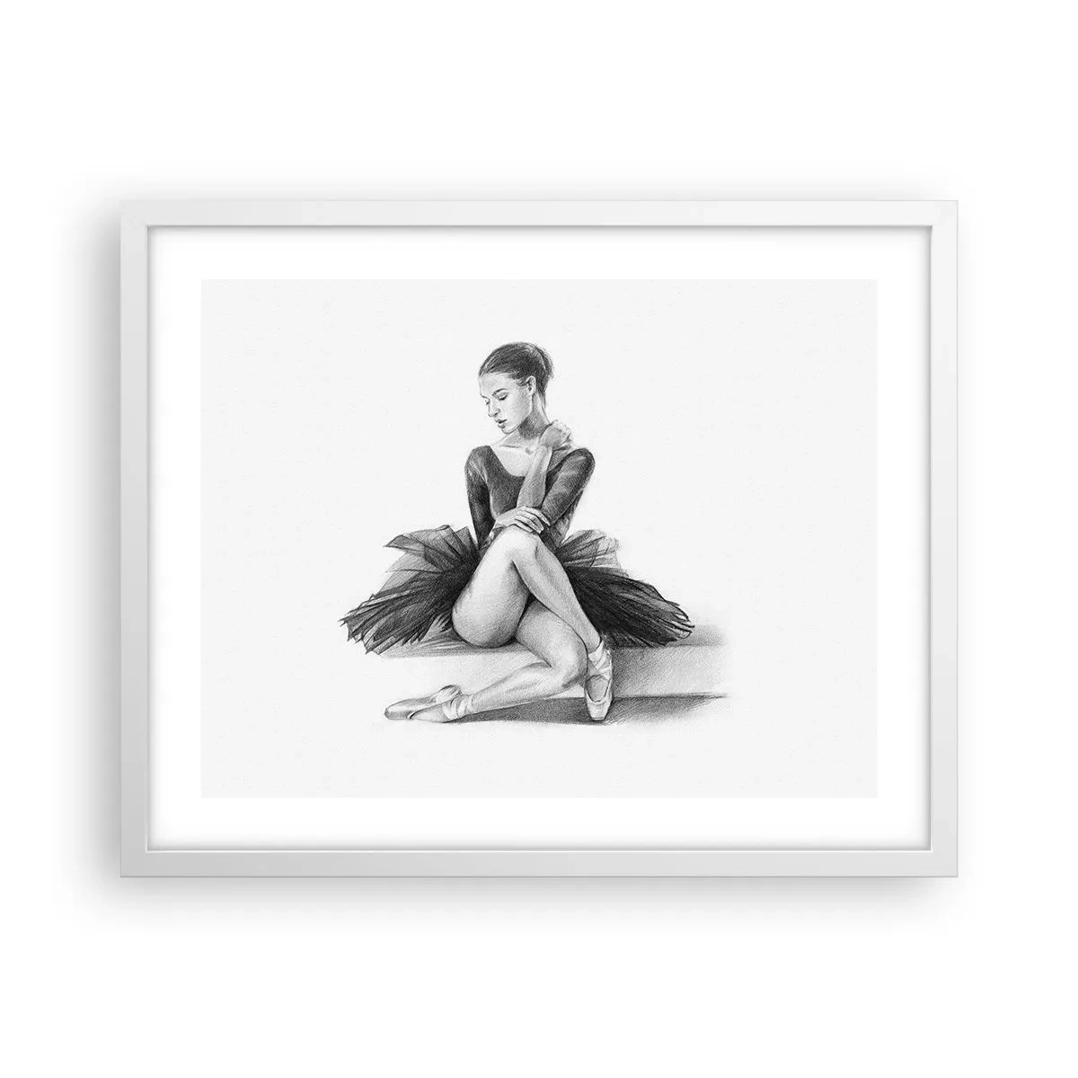 Poster in white frmae - Enchanted by a Dance - 50x40 cm