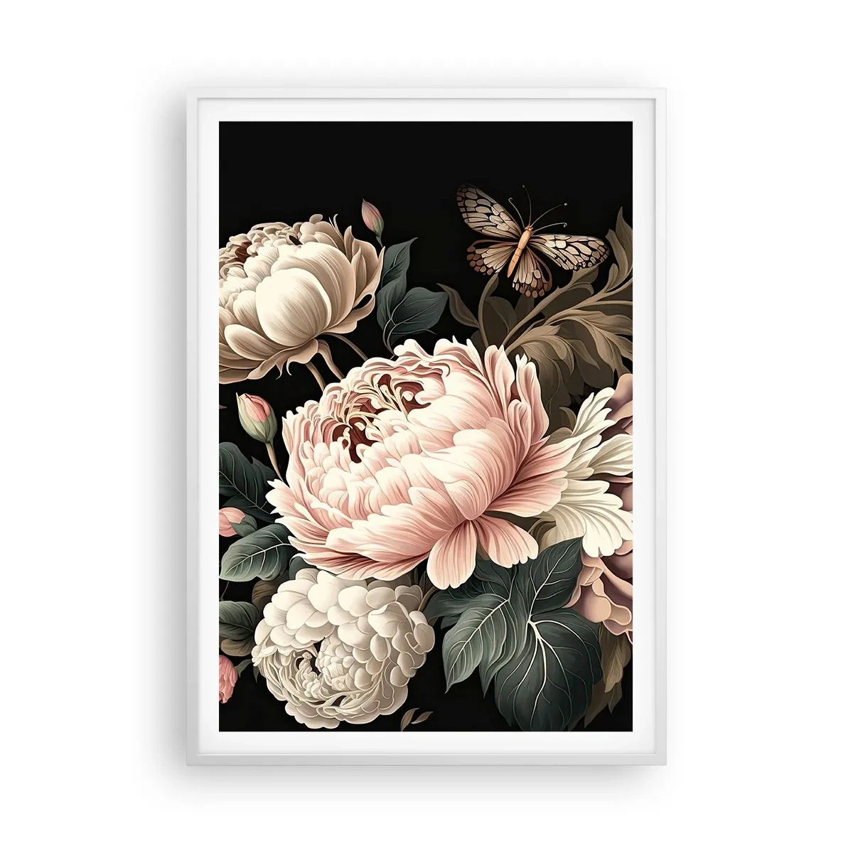 Poster in white frmae - Baroque Style - 70x100 cm