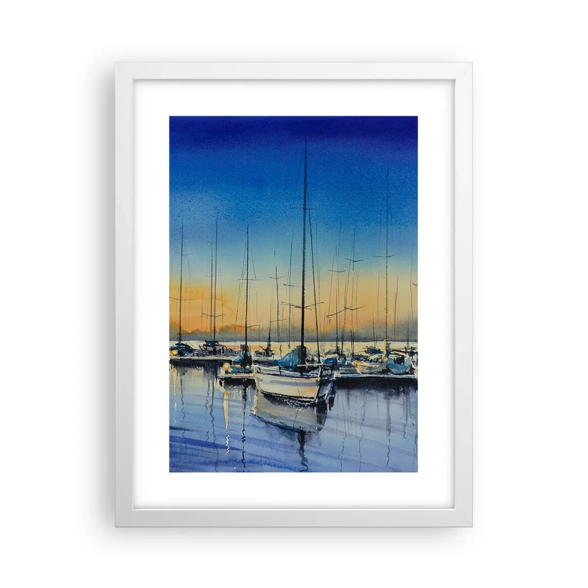 Poster in white frmae - The End of a Good Day - 30x40 cm