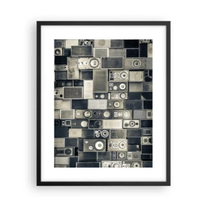 Poster in black frame - And Music Is Playing - 40x50 cm