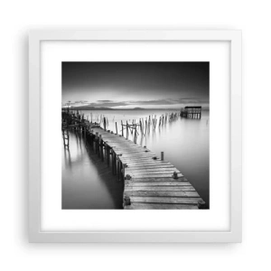 Poster in white frmae - Peace of a Forgotten Shore - 30x30 cm