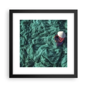 Poster in black frame - In the Sea of Nets - 30x30 cm