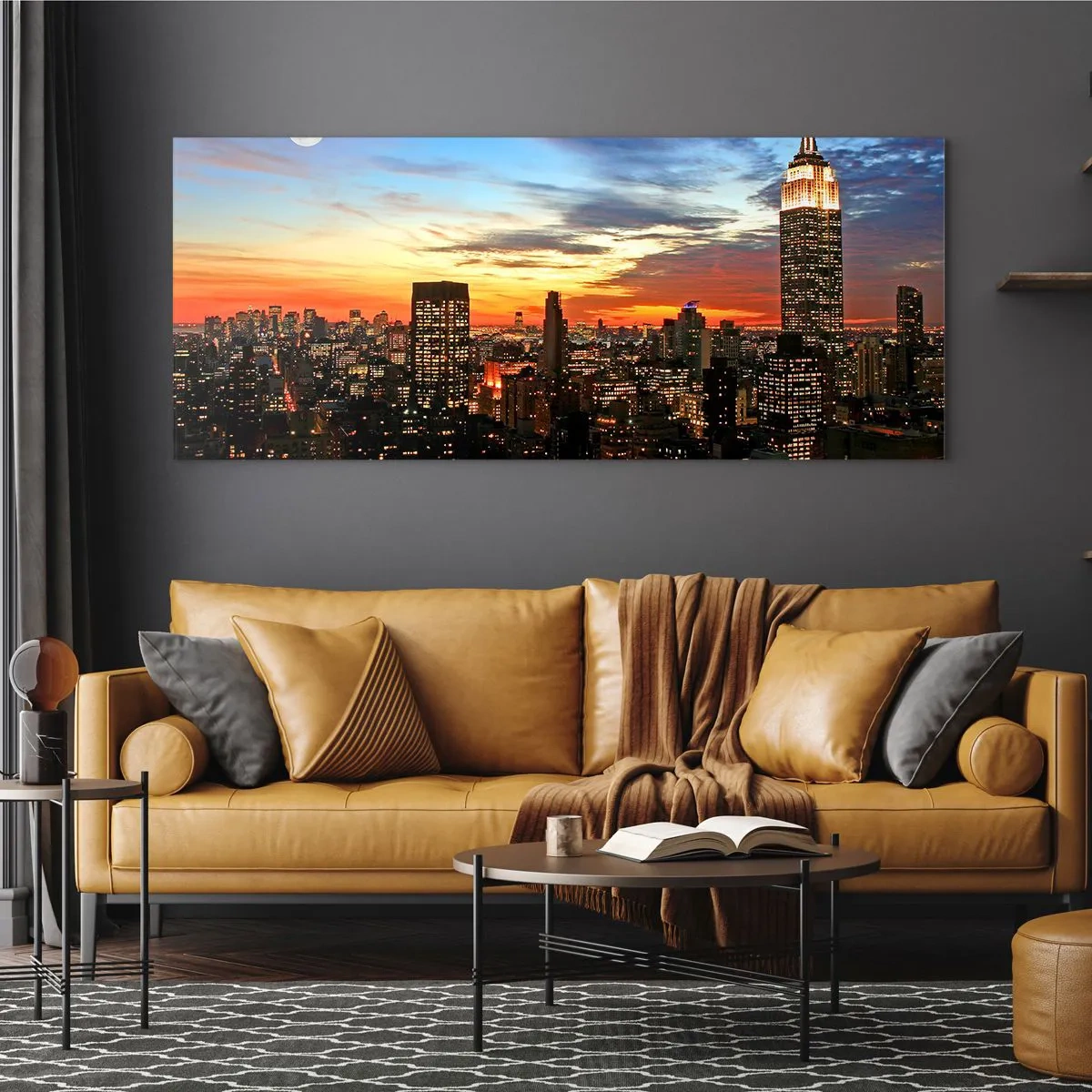 Glass picture - Starry American Night - 120x50 cm