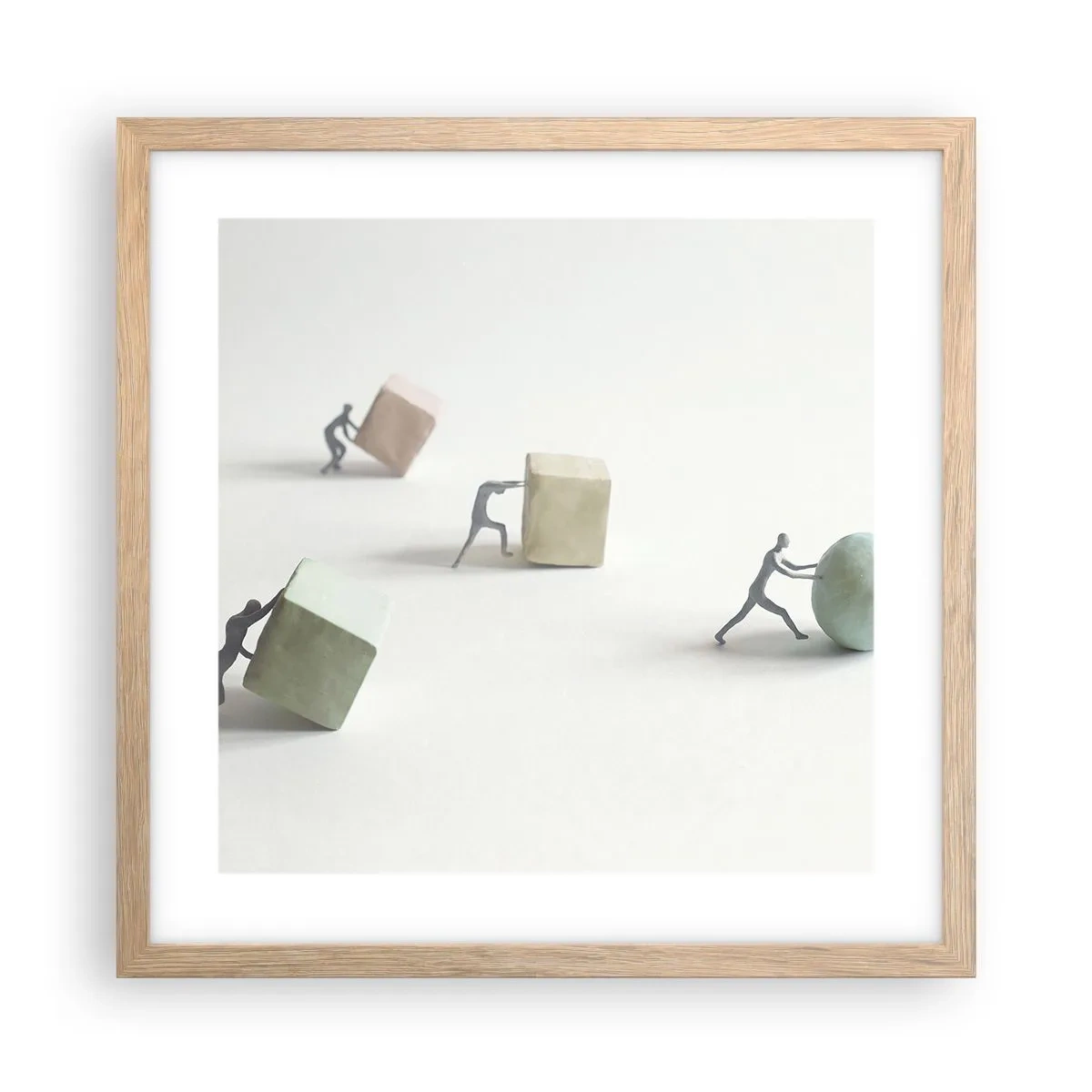 Poster in light oak frame - That's Life - 40x40 cm