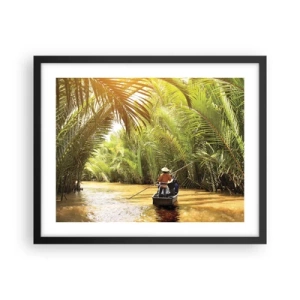 Poster in black frame - Through a Palm Ravine - 50x40 cm
