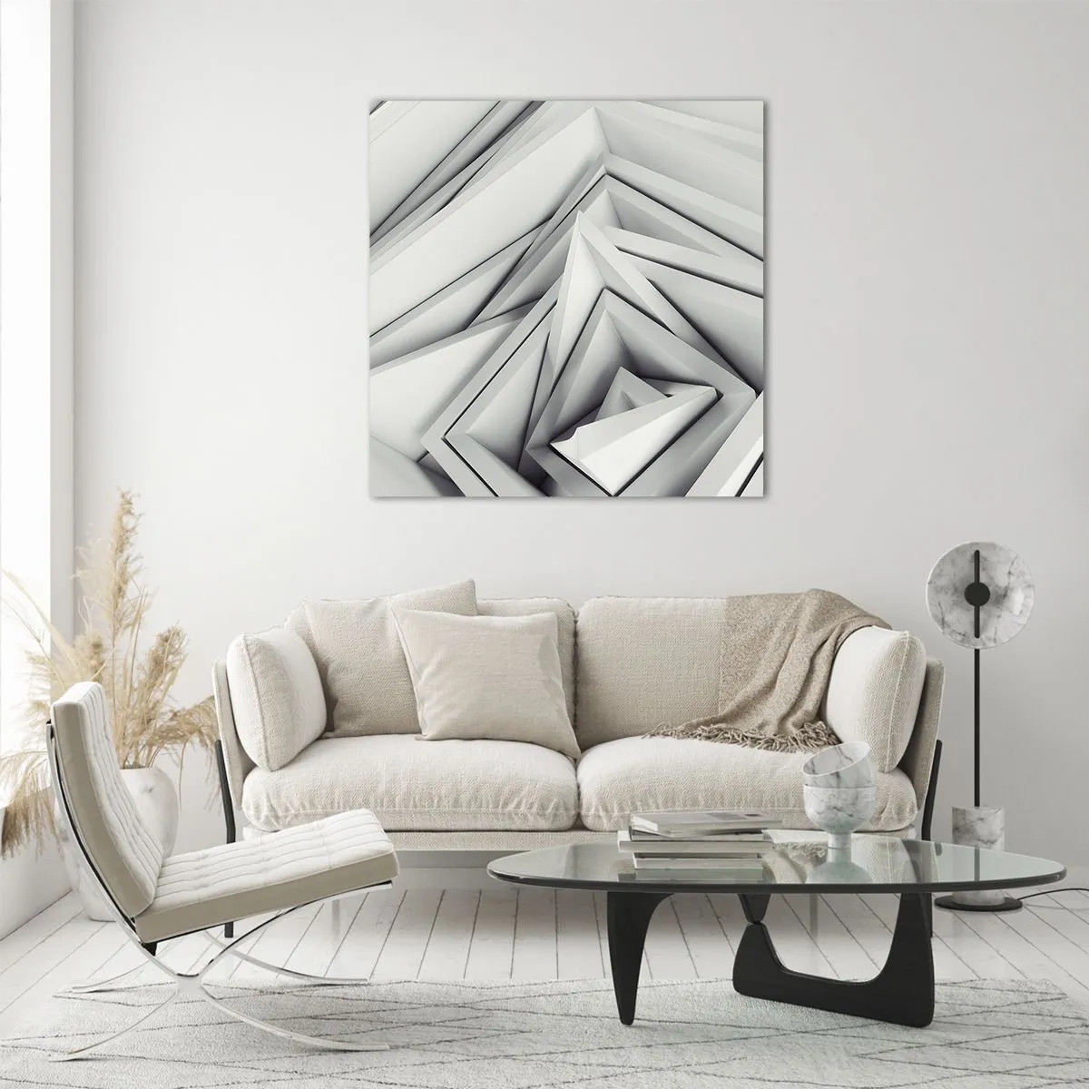 Glass picture - Acute Angles Budding - 40x40 cm