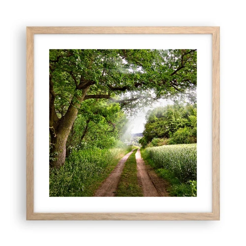 Poster in light oak frame - Et in Arcadia Ego - 40x40 cm