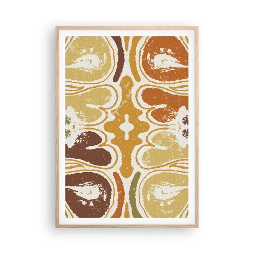 Poster in light oak frame - Sentimental Abstract - 70x100 cm