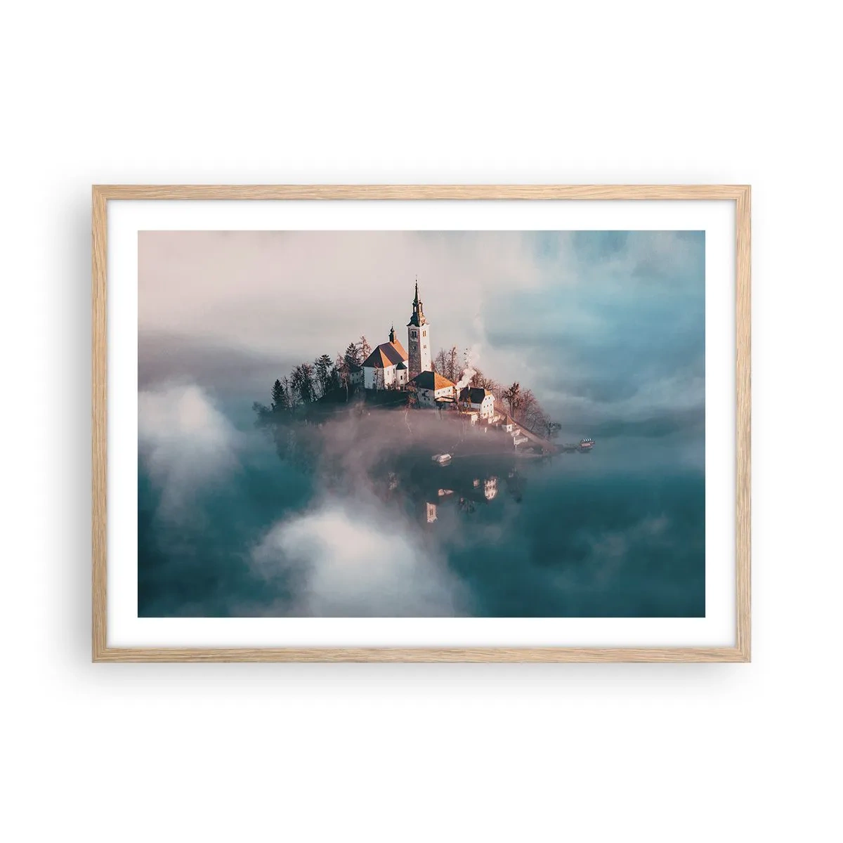 Poster in light oak frame - Island of Dreams - 70x50 cm