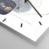 Clock face with lines